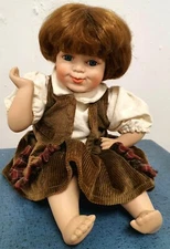 Artist doll porcelain doll sitting doll 29 cm collector rarity Vintage