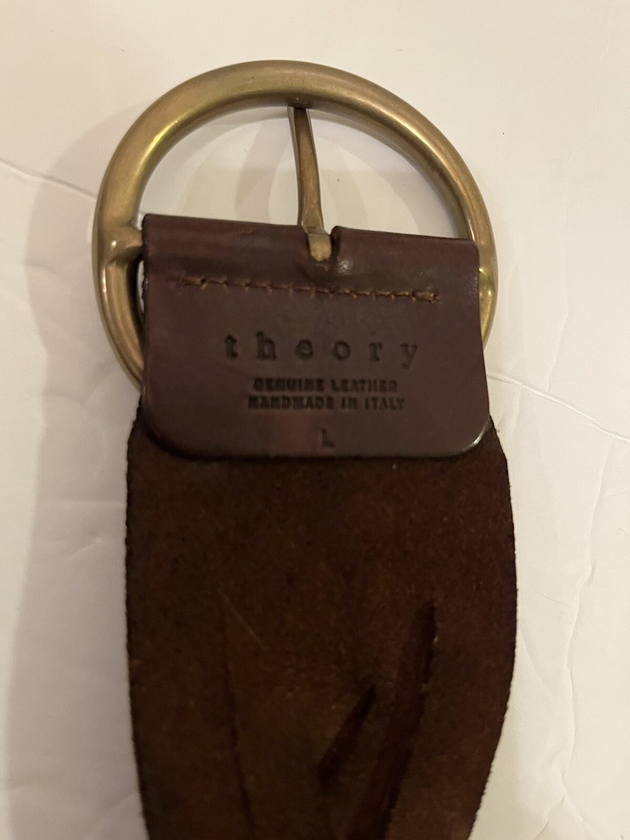 Theory Brown Leather Braided Unisex Belt Size Large | eBay display picture 1
