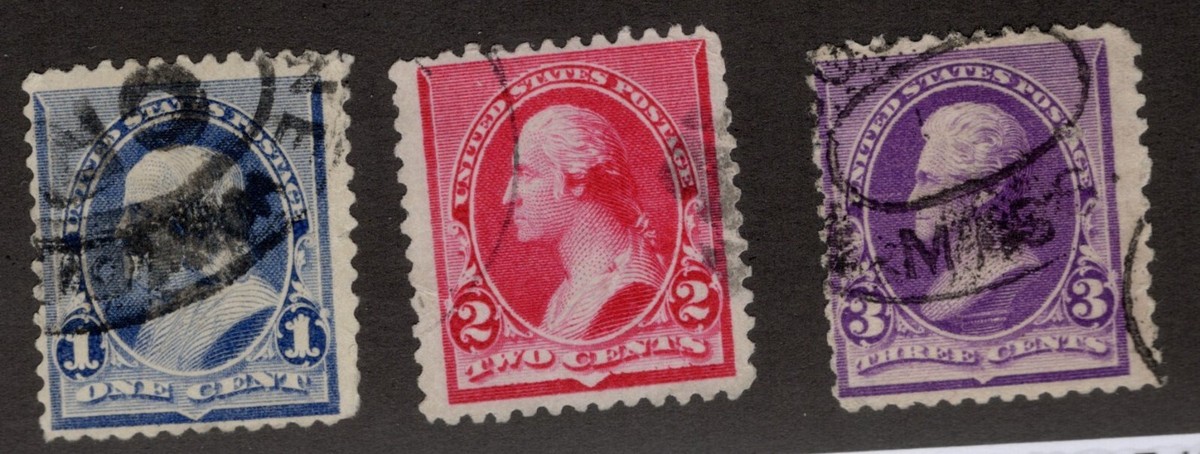 US Scott 219, 220, and 221 Used - CV 10$ | eBay
