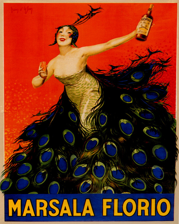 Marsala Fashion Lady Peacock Dress Marsala Florio 16X20 Vintage Poster FREE SH Marsala Fashion Lady Peacock Dress Marsala Florio 16X20 Vintage Poster FREE SH