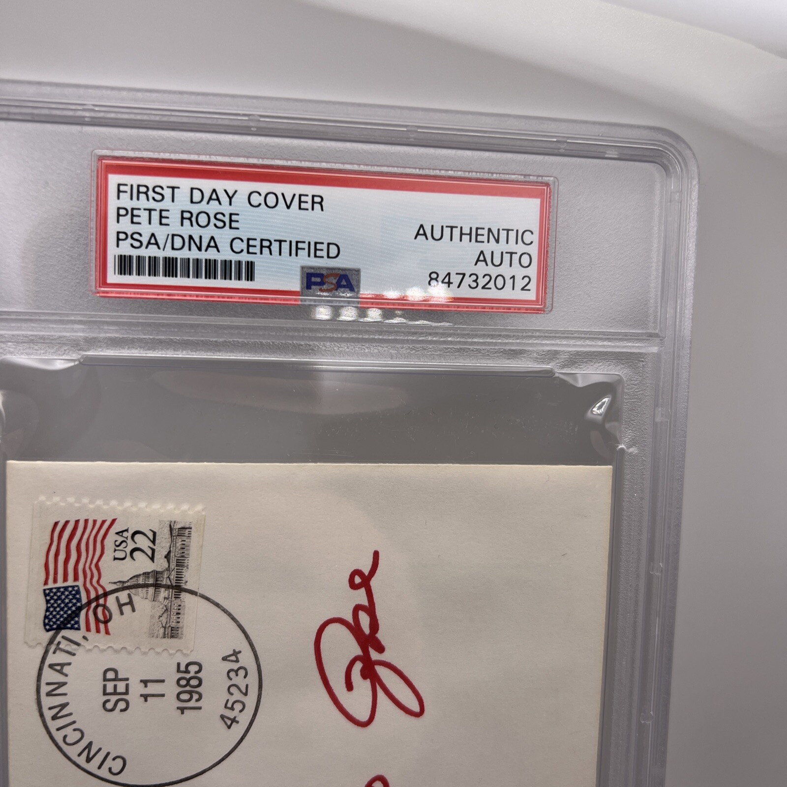 1985 First Day Cover Envelope Pete Rose PSA Authenticated eBay