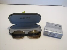 NWT COCOONS RECTANGLE CLIP ON SUNGLASSES RC6 48 L4139A POLARe W/CASE