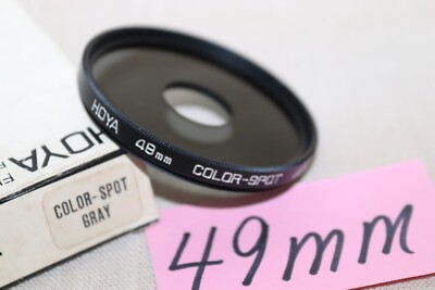 New Vtg HOYA 49mm GRAY Color SPOT FILTER Japan 49mm Color Spot Gray Filter