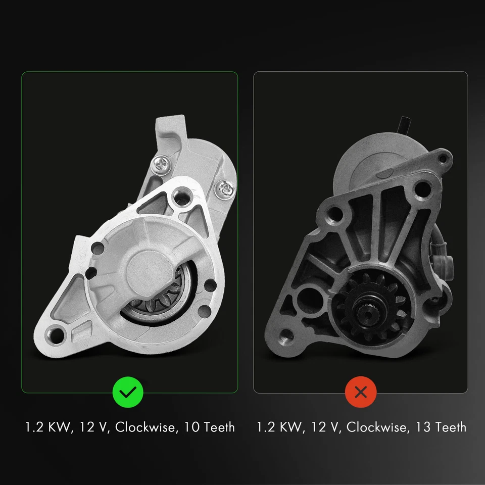 Starter Motor for Chrysler 300 2005-2023 Dodge Challenger Jeep 1.2KW 12V CW 10T - Image 2 of 4