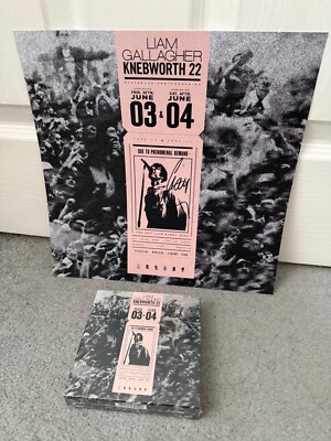 Oasis Liam Gallagher - Knebworth 22 - Deluxe CD - Handsigniert 12 x 12 Druck Neu