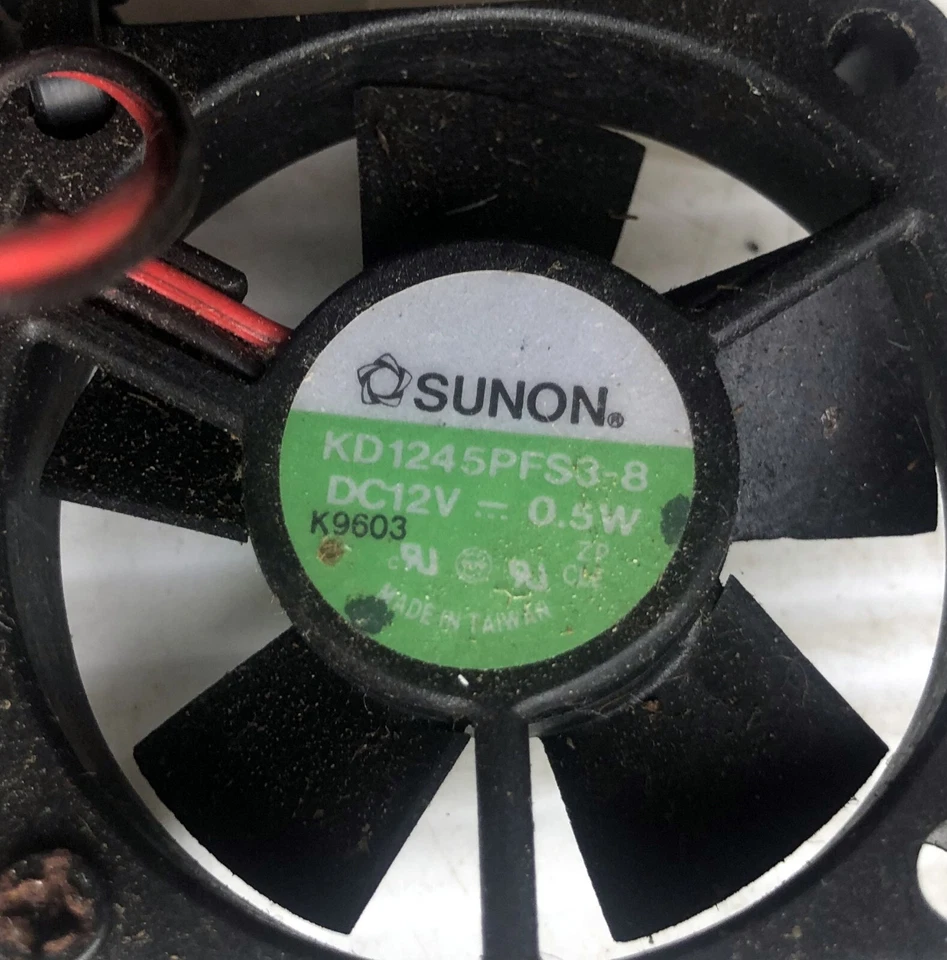 Vintage SUNON / AVC Desktop Computer Rear-Mount 12V 0.5W Cooling Fan w/ Bracket - Image 3 of 4