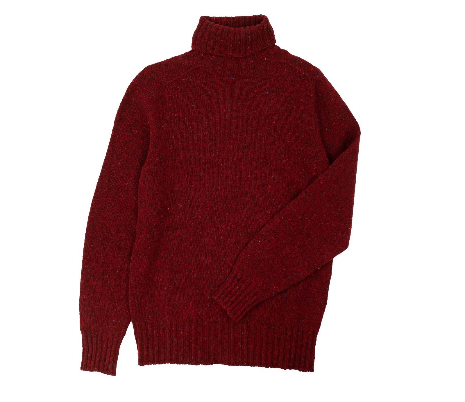 Merino Wool Donegal Roll Neck Jumper eBay
