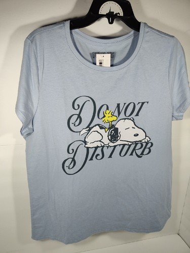 Peanuts Snoopy Do Not Disturb Women's Size Large T-Shirt Light Blue NWT - Bild 3 von 8