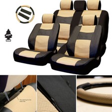 For Honda New PU Leather Car Truck SUV Auto Seat Cover Front Rear Full Set 