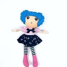 Dizzy Doo Polyfect Toys Co Doll Blue Hair w/ Pink & Black Dress
