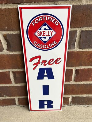 #ad #ad Skelly Free Air Garage Metal Gasoline Gas sign Pump Oil $23.00