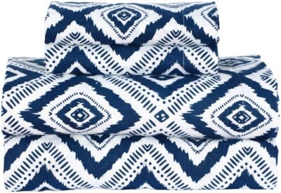 Maxmal Home 100% Cotton 4 Pieces Flannel Sheet Set King size, Soft, Breathable,