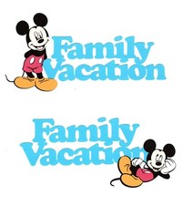 Disney Vacation Title Die Cut - Mickey Mouse Die Cuts, Scrapbooking,