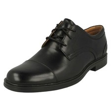 Mens Clark Formal Smart Lace Up Leather Shoes Un Aldric Cap