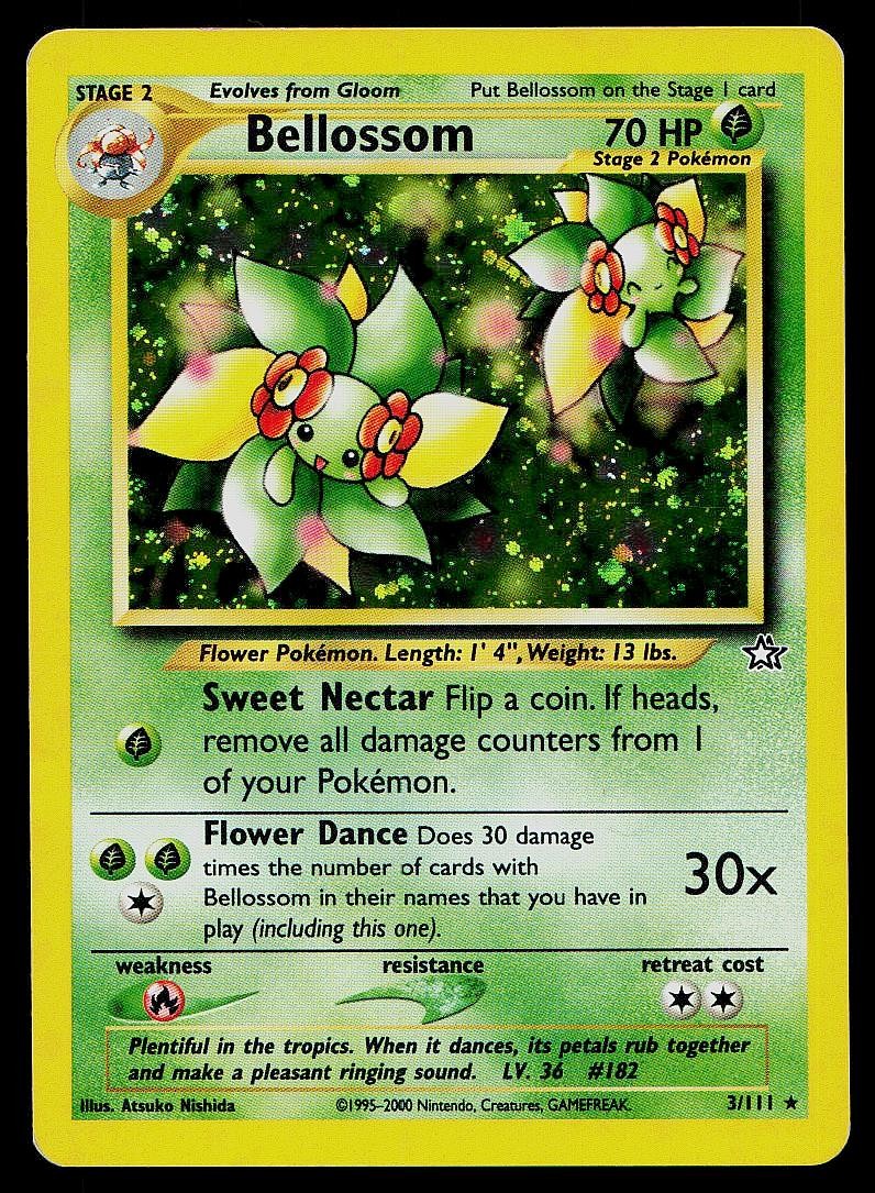 Pokemon Card Neo Genesis Bellossom 3/111 Unlimited Holo Rare