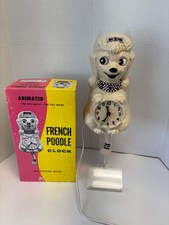 Vintage Animated French Poodle Wall Clock with Original Box — listing 2