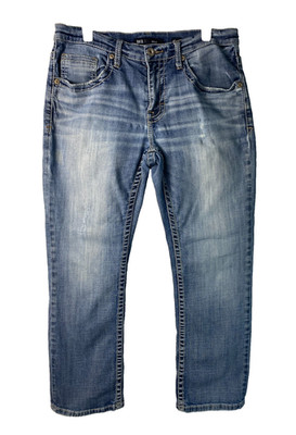 BKE Buckle Derek Men's Jeans Size 32 X 30 Denim Distressed Relaxed Fit Western