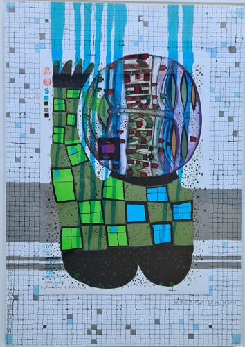 Friedensreich Hundertwasser Il Rotolante Opera D'Arte Originale Firmata - Picture 3 of 18
