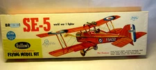 Vintage Guillows British SE-5 World War 1 Wooden Bi-Plane Balsa Flying Model Kit