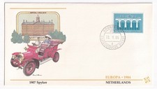 STAMP EUROPA BRIDGE   NETHERLANDS   1907 SPYKER  1984 FIRST DAY COVER