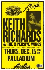 Keith Richards Signed Autograph 8x12 Commemorative Tour Poster w/ Beckett COA