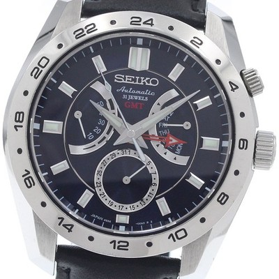 SEIKO mechanical SARN003/4S36-00A0 GMT black Dial Automatic Men's Watch_956498