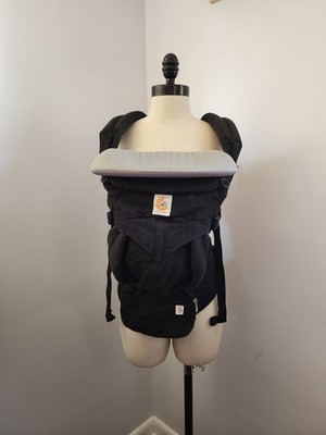 Ergobaby Omni 360 Baby Carrier In Pure Black W/ Easy Snug In Cool Air Mesh Grey