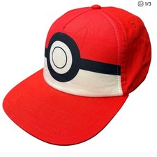 Pokemon Pokeball Youth Snapback Hat ball cap red