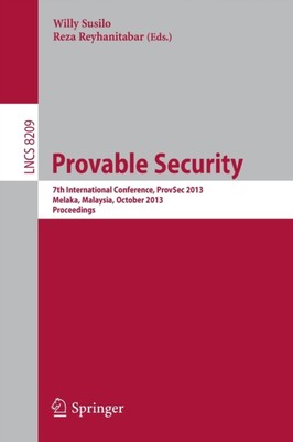 Susilo - Provable Security   7th International Conference ProvSec 201 - X555z