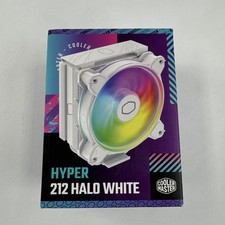 Cooler Master Hyper 212 Halo White CPU Cooler, MF120 Halo Fan NEW - Open Box