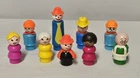 Vintage Fisher Price Little People Plastic Lot Of 9