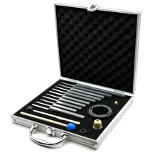 Solfeggio Tuning Forks Set, 10 pcs Unweighted Silver Solfeggio Tuning Forks, ...