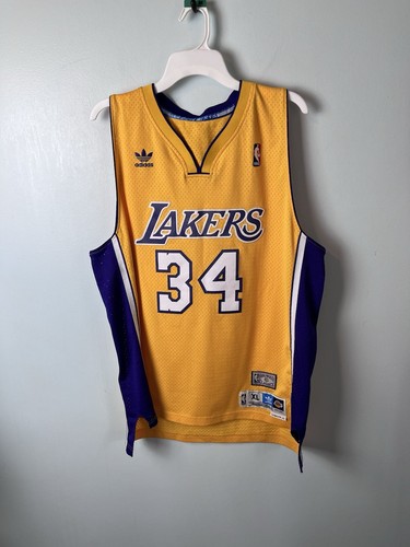 Adidas Lakers Shaquille O'Neal Soul Swingman Hardwood Classics Jersey Sz XL