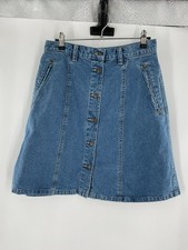 Liz Claiborne Liz Wear Women  s Size 10 Button-Down Jean Skirt 117