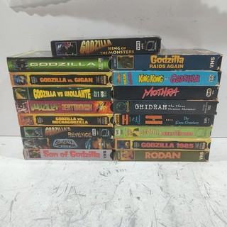 Godzilla VHS Lot (17) King Kong Mothra Gigan Mechagodzilla Destoroyah UNTESTED