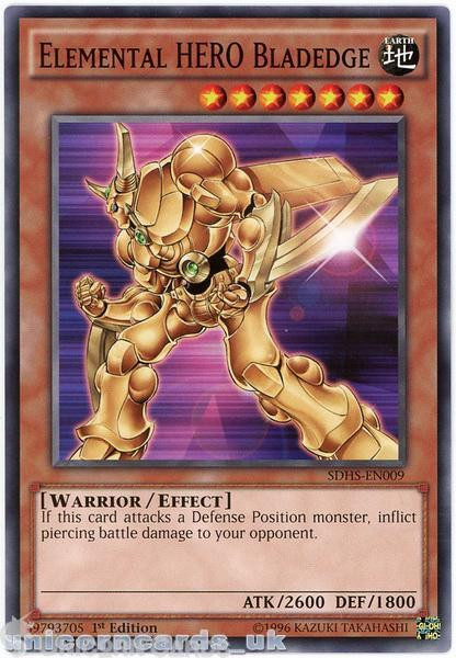 SDHS-EN009 Elemental HERO Bladedge 1st Edition Mint YuGiOh Card