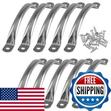 KAKULO 10pcs Stainless Steel Door Pulls 5 inch with Screws