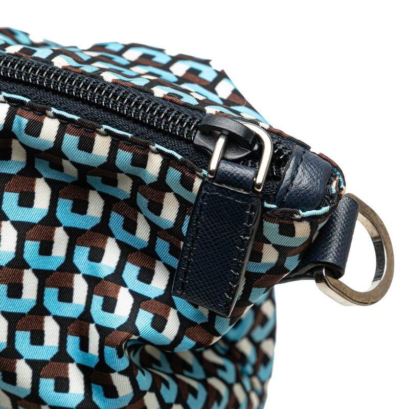 PRADA Allover Pattern Triangle Logo Plate Tote Ba… - image 6