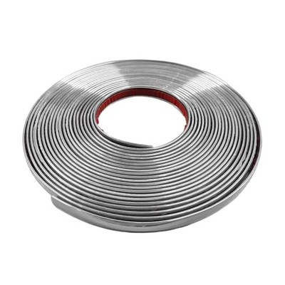 26Ft Automotive Chrome Trim Strip, 1/2'' Wide DIY Decoration Protect Tape, 