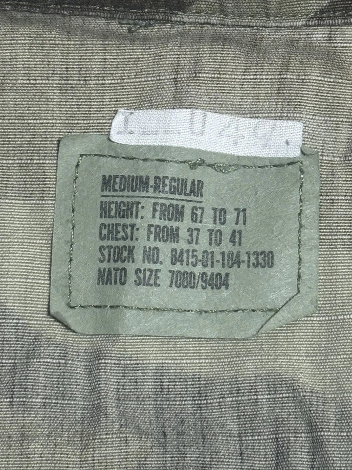 Vintage US Navy BDU Jacket Mens Medium Regular Woodland Camo Ripstop Combat 90s - Image 4 of 4