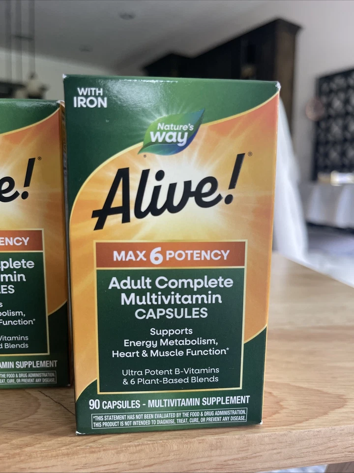 Nature's Way Alive! Max6 Potencia Multivitamínico Diario, Suplemento 90 Unidades NUEVO Foto 4 de 4