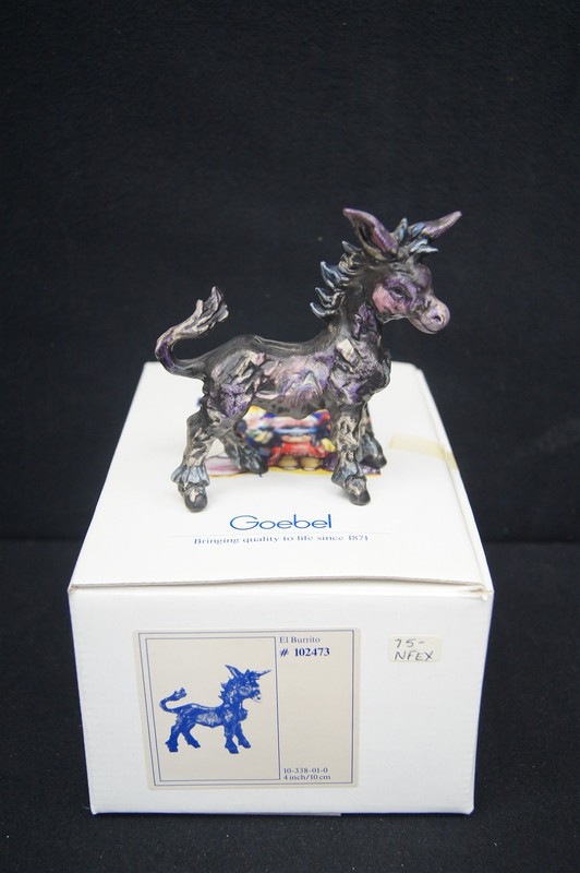 GOEBEL DeGRAZIA Porcelain Figurine #10-338 El Burrito 4" GERMANY 1988