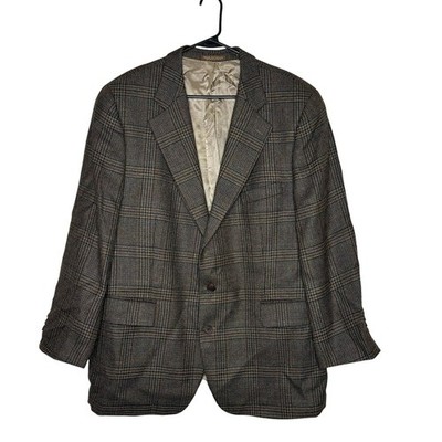 Vintage Polo Ralph Lauren Men s 48R Blazer Plaid Prince of Wales 100% wool Sport
