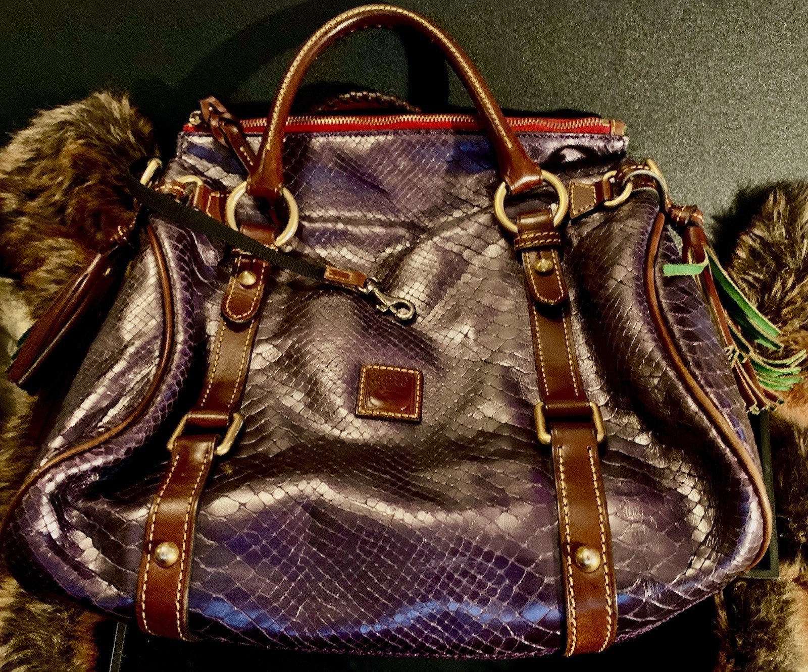 This is a Dooney & Bourke Python Florentine satch… - image 1