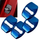 4x Blue Stainless Door Striker Cover Fits Acadia Canyon Hummer Sierra Terrain