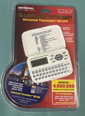 Ectaco Electronic Translator ML350 10-Language Dictionary New Sealed