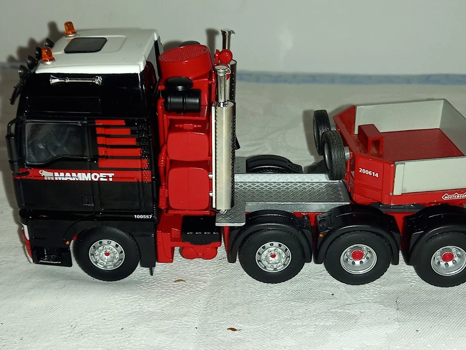 WSI MAMMOET MAN 8X4 CON REMOLQUE DE EJE 8x y remolque de carga de acero WSI TEKNO CORGI  Foto 3 de 4