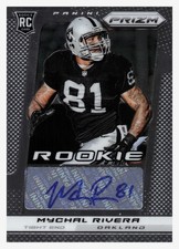 2013 Panini Prizm Mychal Rivera RC #305 autograph Oakland Football