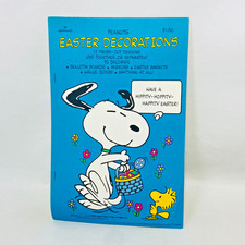 Rare VTG 60s Hallmark Peanuts Snoopy Woodstock Easter Die Cut Booklet NOS Church