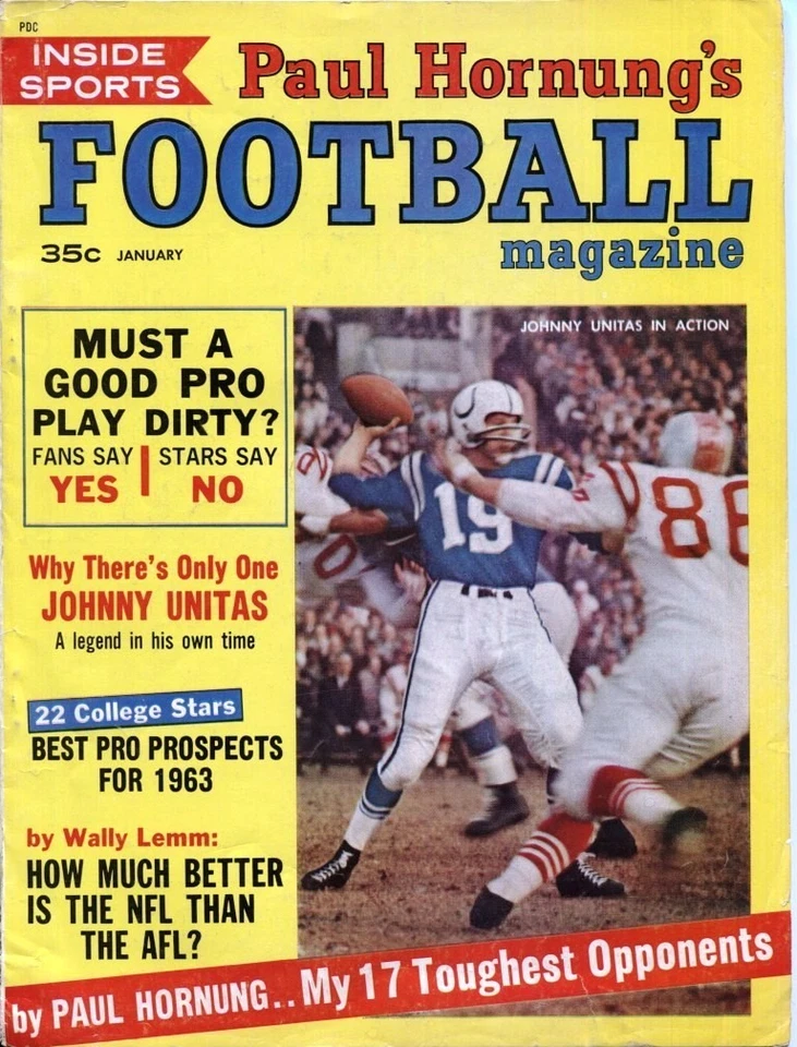 Lote de 6 revistas de fútbol Johnny Unitas Baltimore Colts 1961 1962 1964 1965 Foto 4 de 4